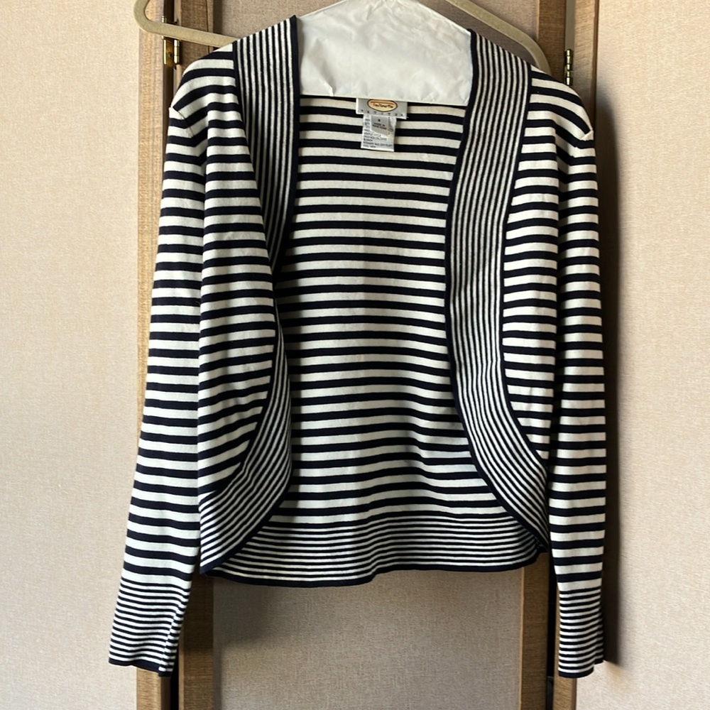 FINAL MARKDOWN Talbots Striped Knit jacket petite small